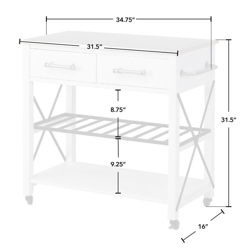 Kitchen Island Microwave Cart Stand Kitchen Trolley Bar Cart Rolling Coffee Cart Home Bakers
