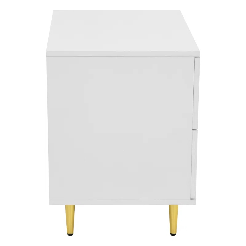 Ikegao Living Room Wood Furniture Luxury Wooden Modern Nightstands set 2 for Bedroom