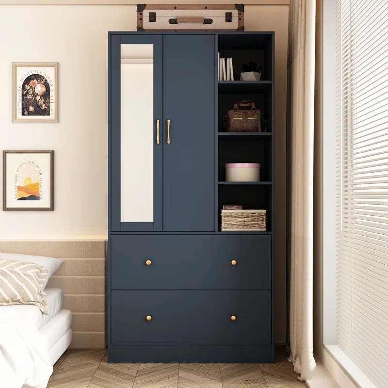 Cheap Wholesale Home Furniture Bedroom Hotel Interior Storage Armoire Wardrobe