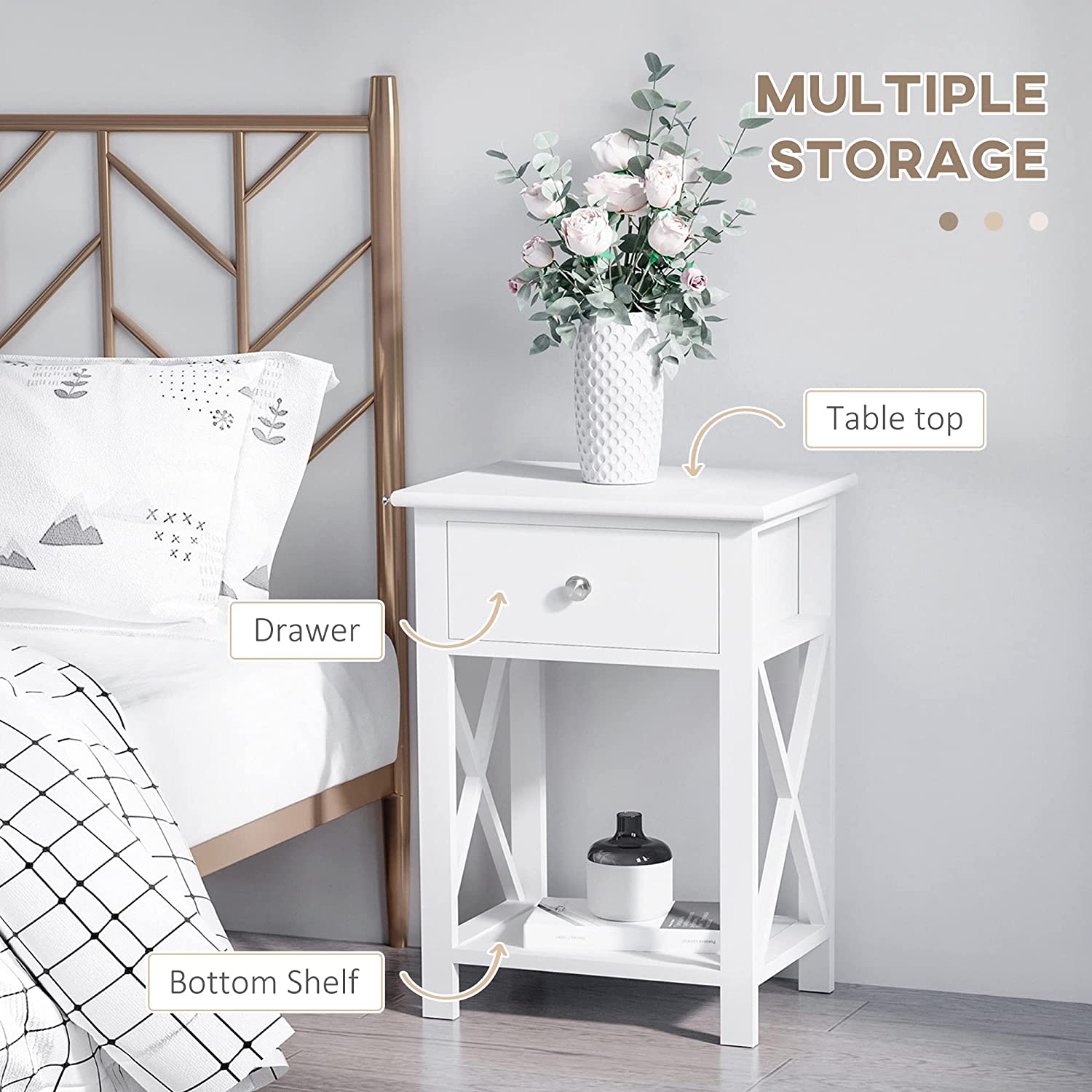 Nightstand Bedside Table End Table Side Table