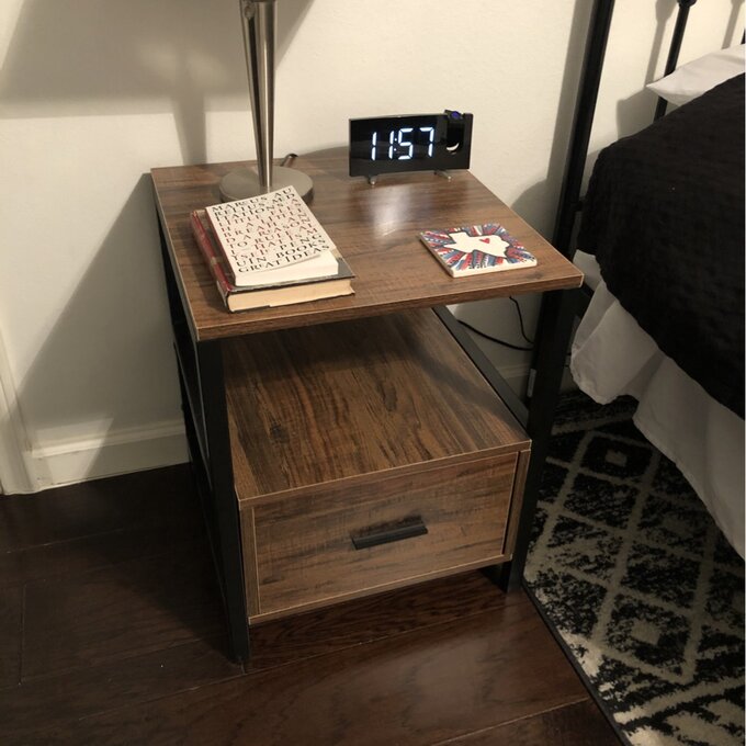 Girl Dark Walnut Home Night Stand