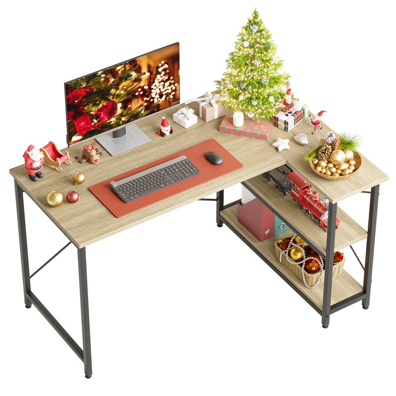 Small L-Shaped Design Office Furniture Wood Computer Desk