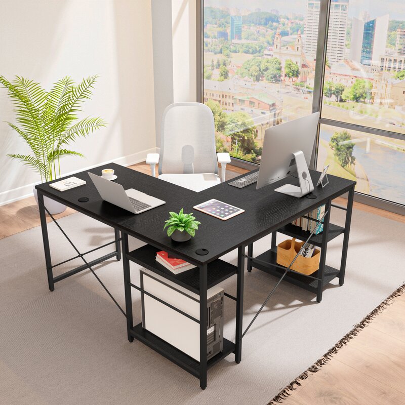 Office Furniture L-Shaped Simple Wooden Design Computer/Office Desk