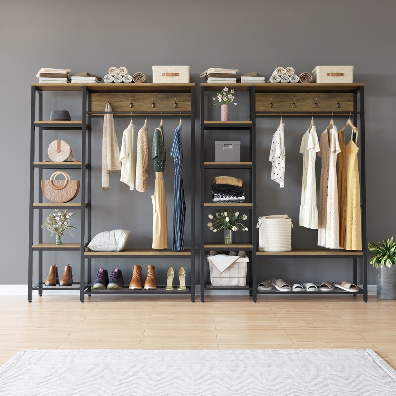 Novel Design Competitive Price Coat Rack with Shoe Iron Hall Tree with Bench And Shoe Storage