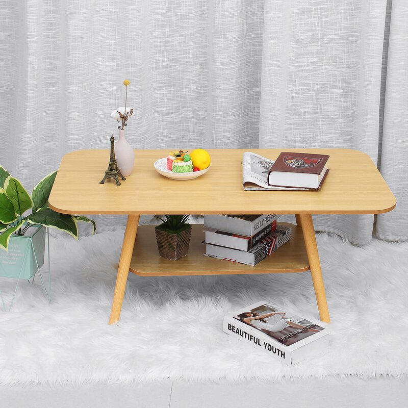 Simple Small Custom Wood Coffee Table for Living Room