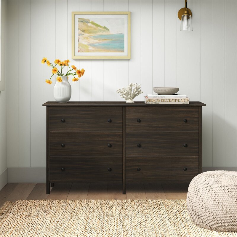 Vintage Rustic Oak Drawer Chest for Home