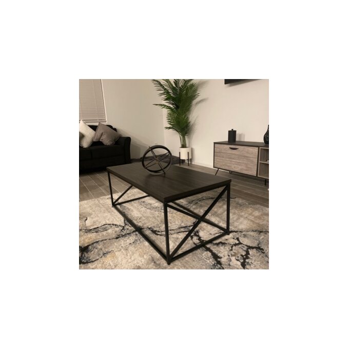 Solid Wood Iron Frame Home Coffee Table