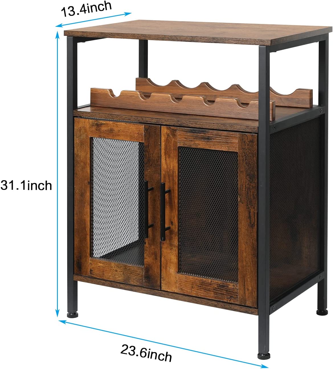 Living Room Furniture Wine Bar Rack Buffet Cabinet Wine Rack Coffee Bar Cabinet with Glass Holder