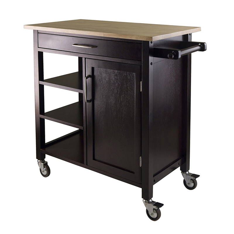 Wood Storage Kitchen Trolley for Kitchen