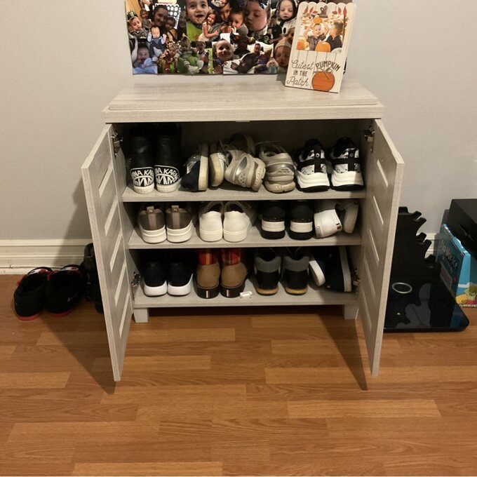 Simple Design Wood Cheap Storage Shoe Cabinet
