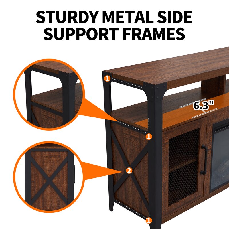 China Wholesale Modern Living Room Wooden Media Console Fireplace Tv Stand