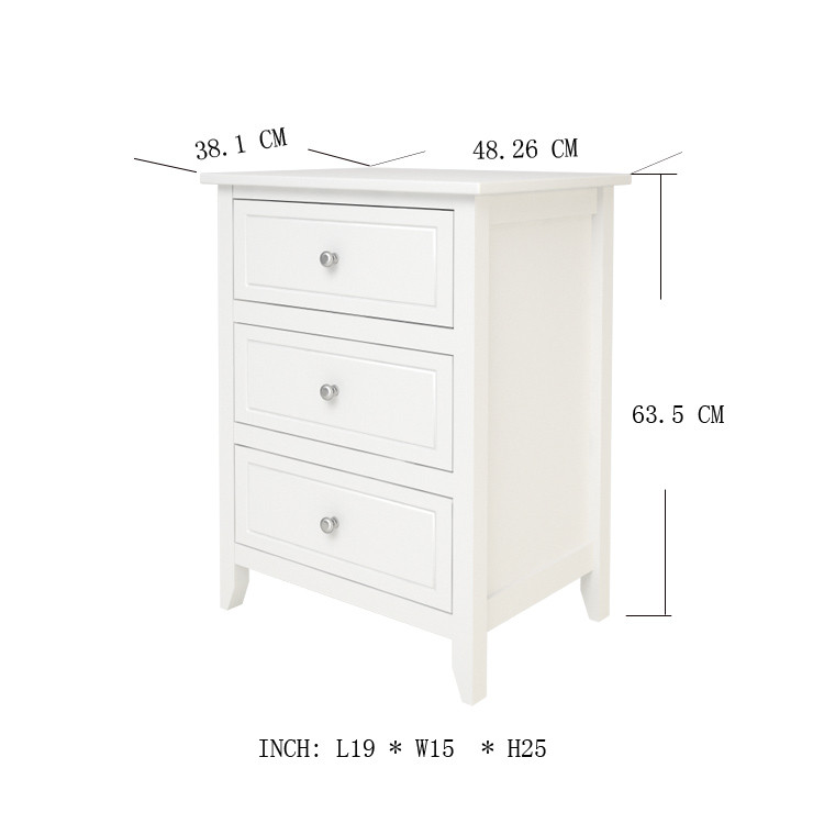 16 Inch White Living Room Night Stand