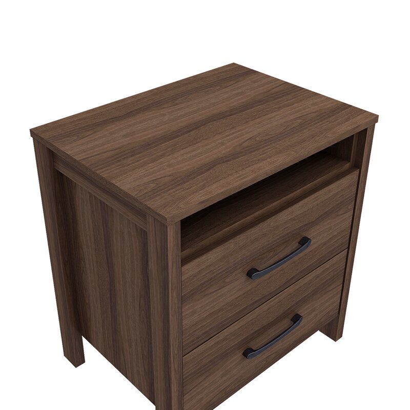 Modern Dark Walnut Home Night Stand