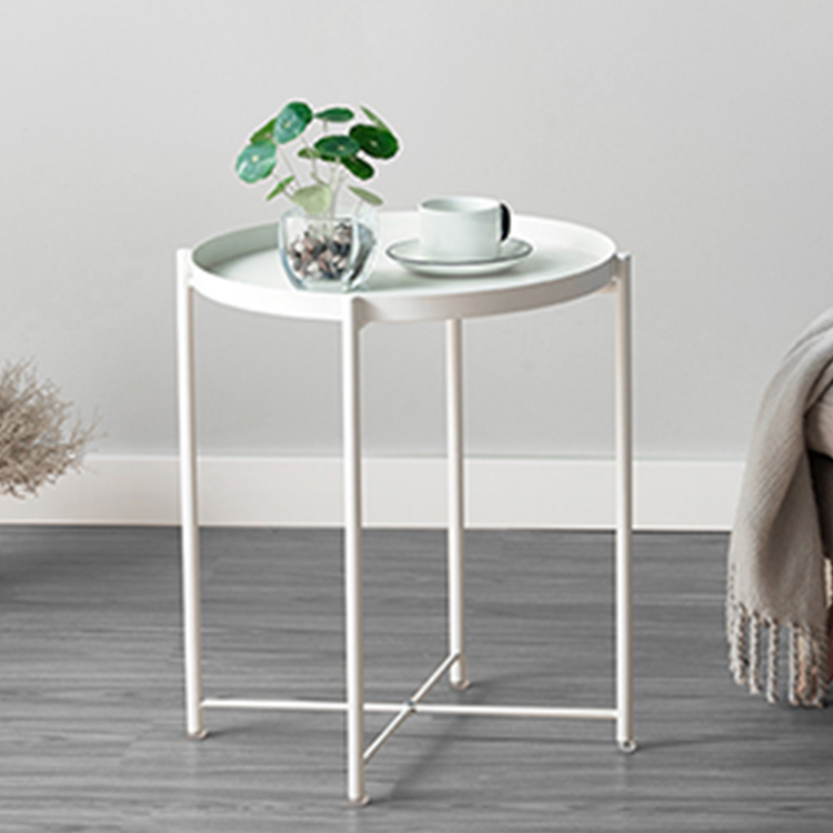 Metal Small Black Round Coffee Table