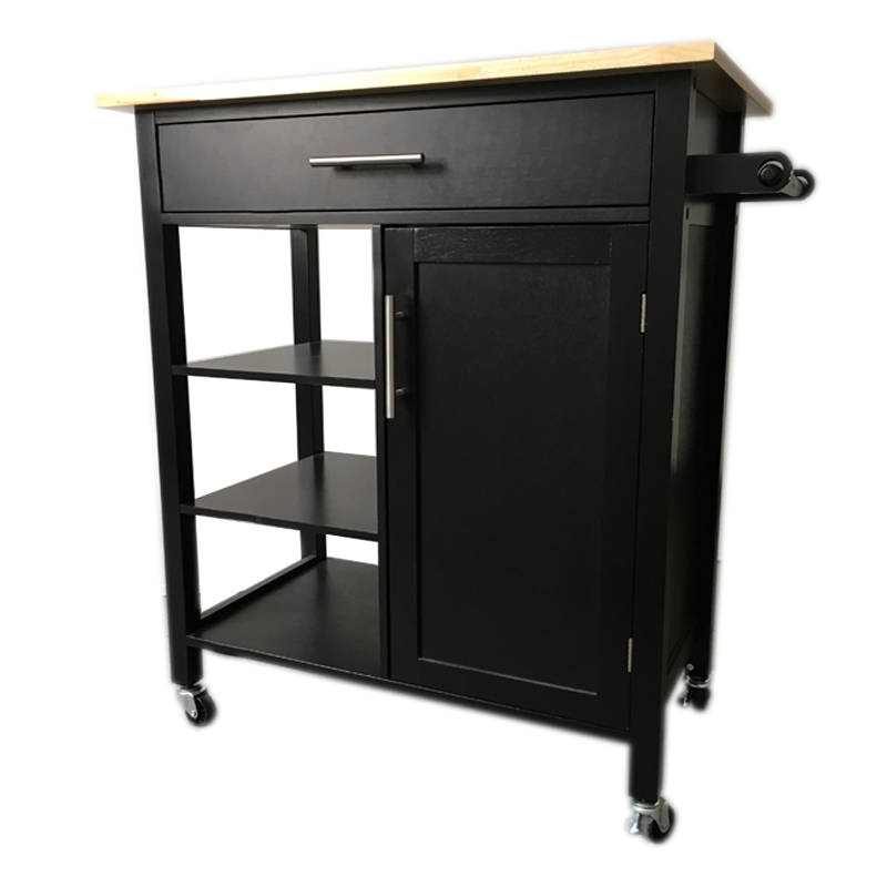 Wood Storage Kitchen Trolley for Kitchen