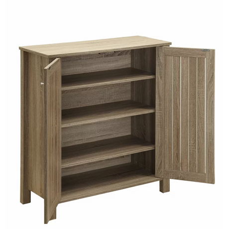 Customize Two Doors Wooden Shoe Storage Rack
