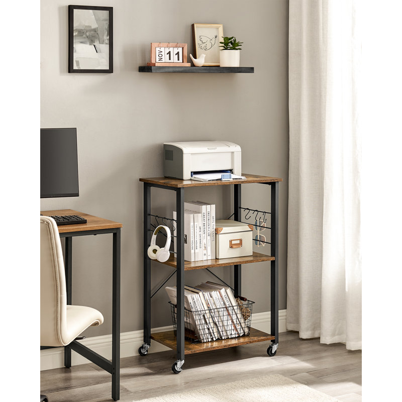 3 Tier Brown Kitchen Trolley for Kitchen