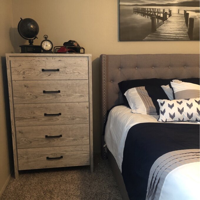 Antique grey drawer chest for home