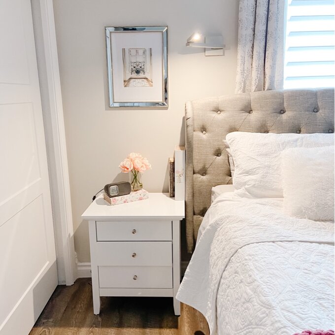 16 Inch White Living Room Night Stand