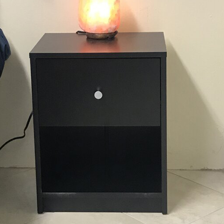 Modern Light Walnut Night Stand for Bedroom