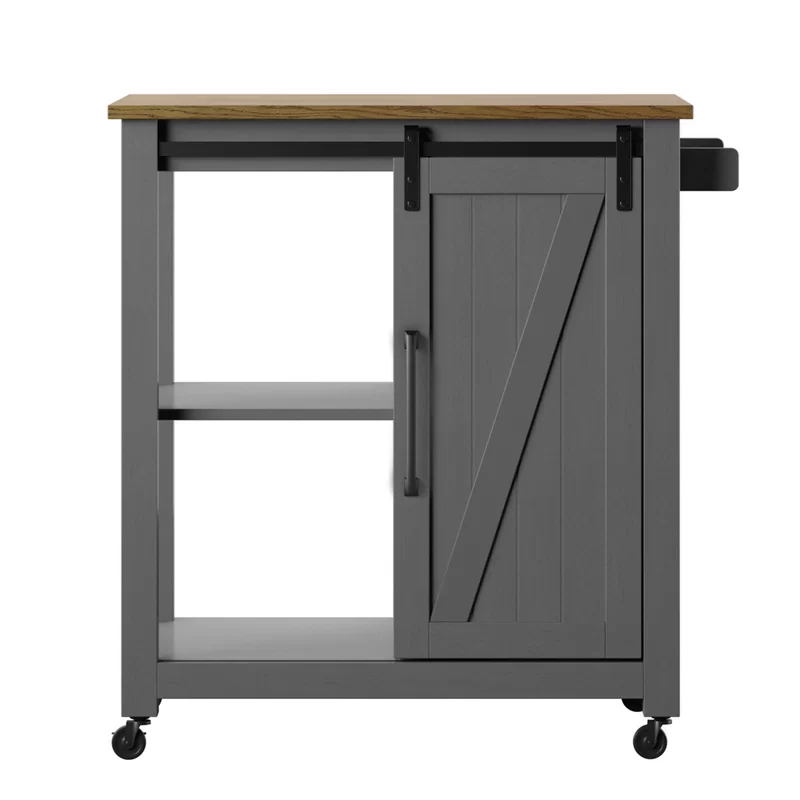 Rolling Gray Commercial Kitchen Trolley