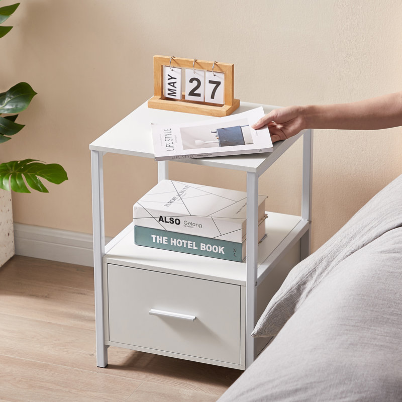 Custom Wood Side Table Modern Nightstand for Living Room