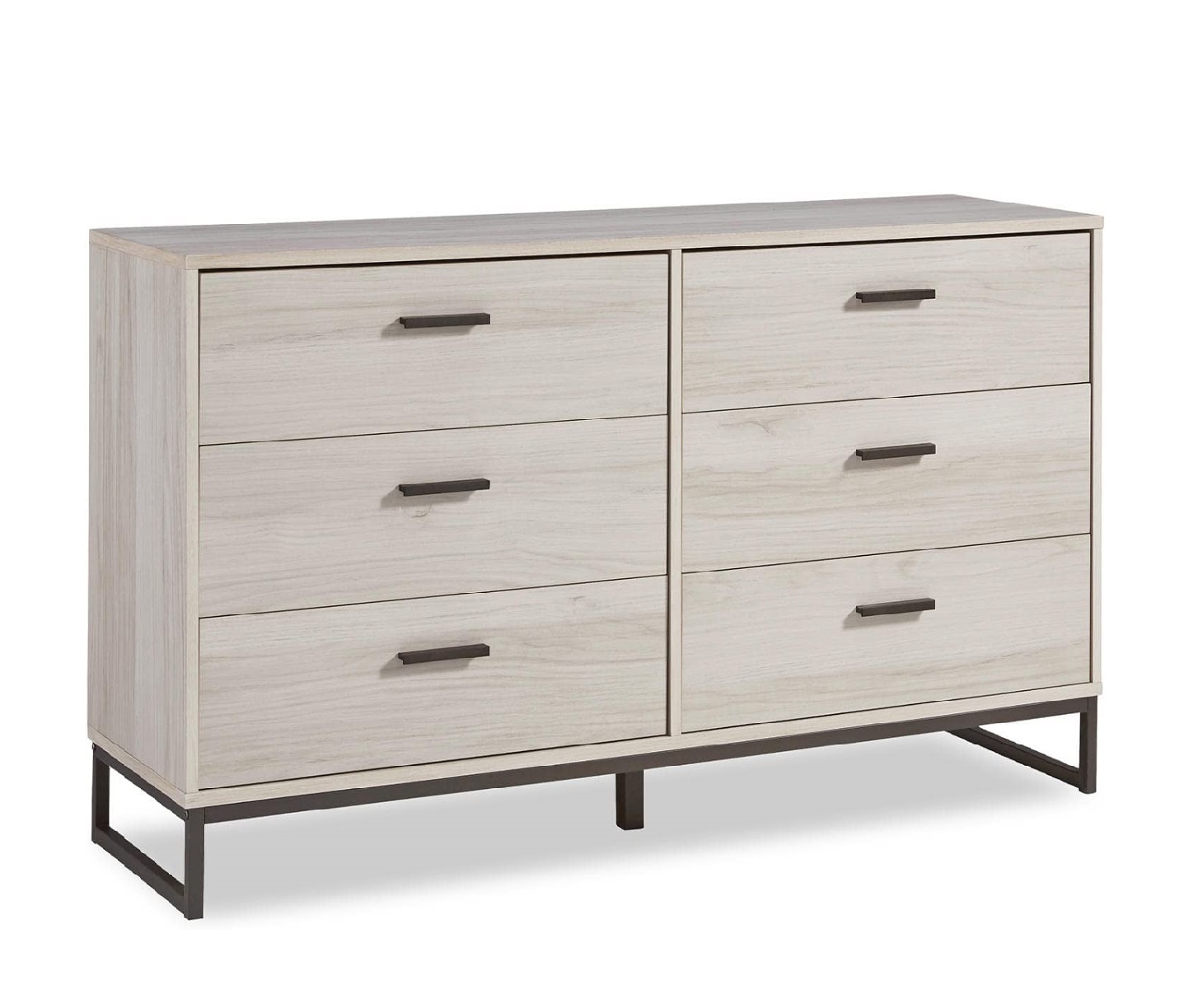 Modern Industrial 6 Drawer 54" Dresser for Bedroom
