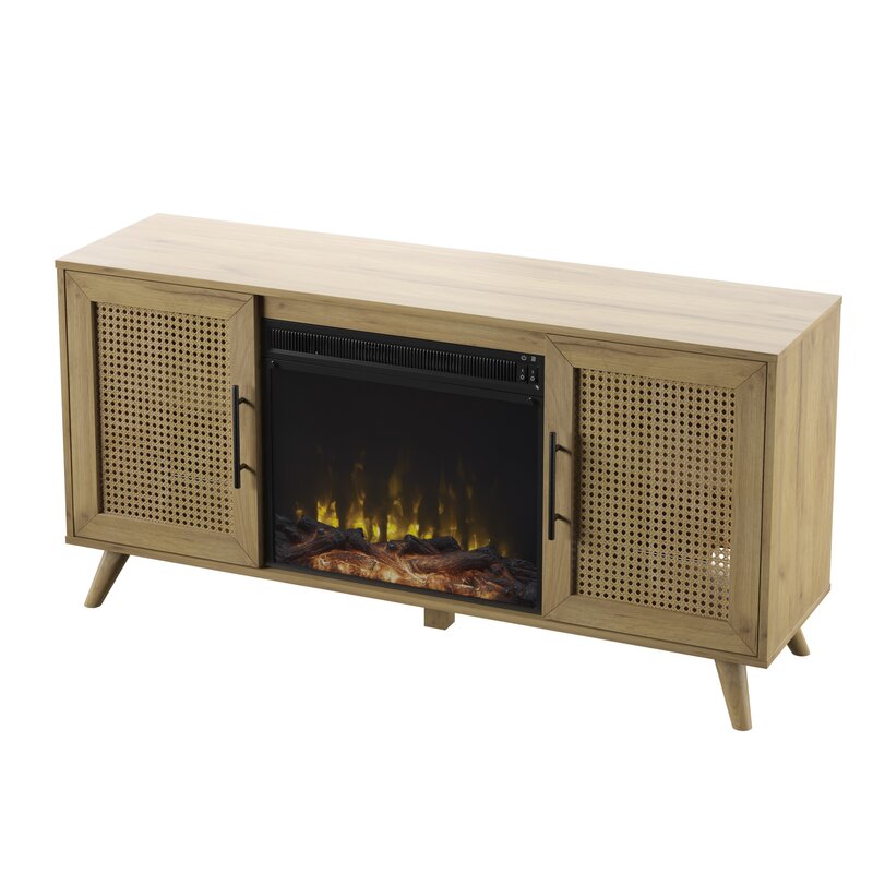  Living Room Furniture Wooden Table TV Table Luxury Modern TV Stand with Fireplace