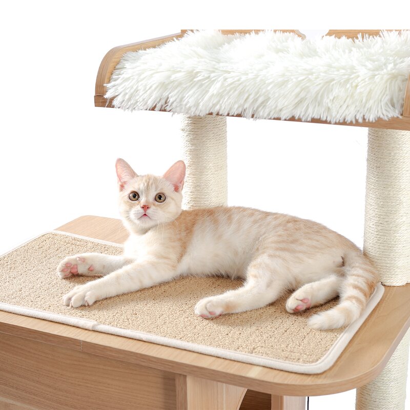 Wooden Custom Size Wooden Luxury Cat Tree Multi-Level Pet Climbing Scratcher