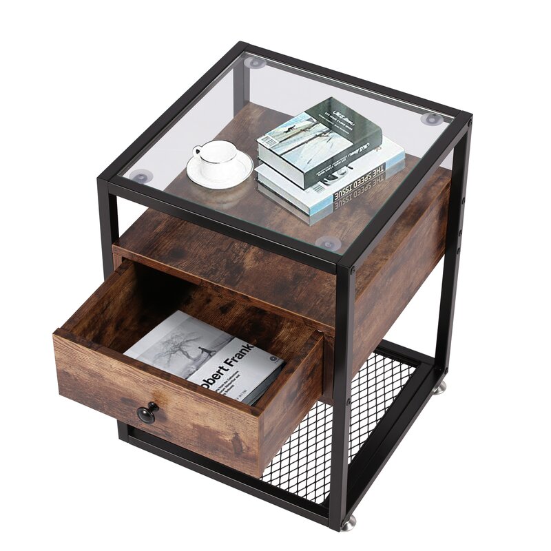 Bedroom Furniture Wood Side Table Modern Nightstand