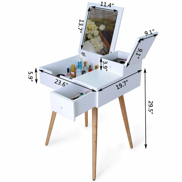 Folding Portable Make Up Table For Room