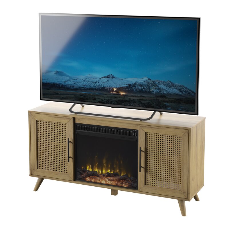  Living Room Furniture Wooden Table TV Table Luxury Modern TV Stand with Fireplace