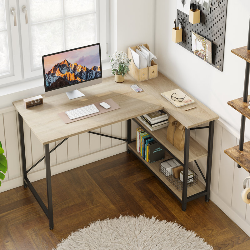 Small L-Shaped Design Office Furniture Wood Computer Desk