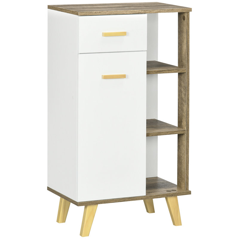 Natural Bathroom Wooden Storage Cabinet