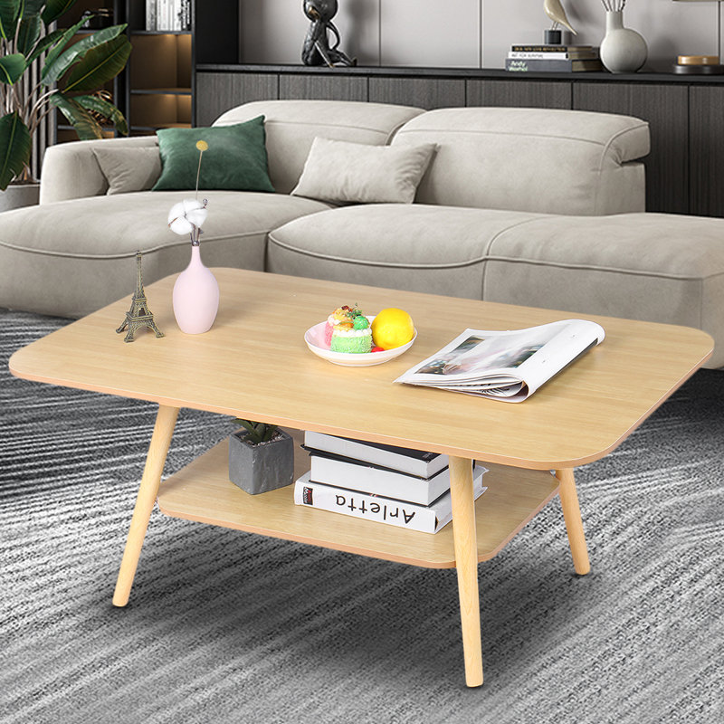 Simple Small Custom Wood Coffee Table for Living Room