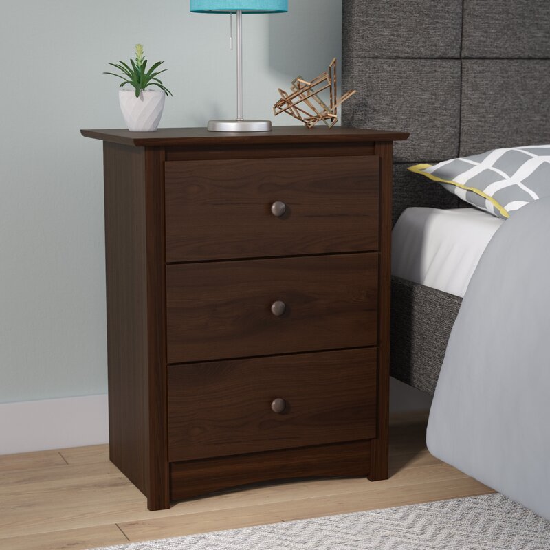 Tall Dark Walnut Home Night Stand