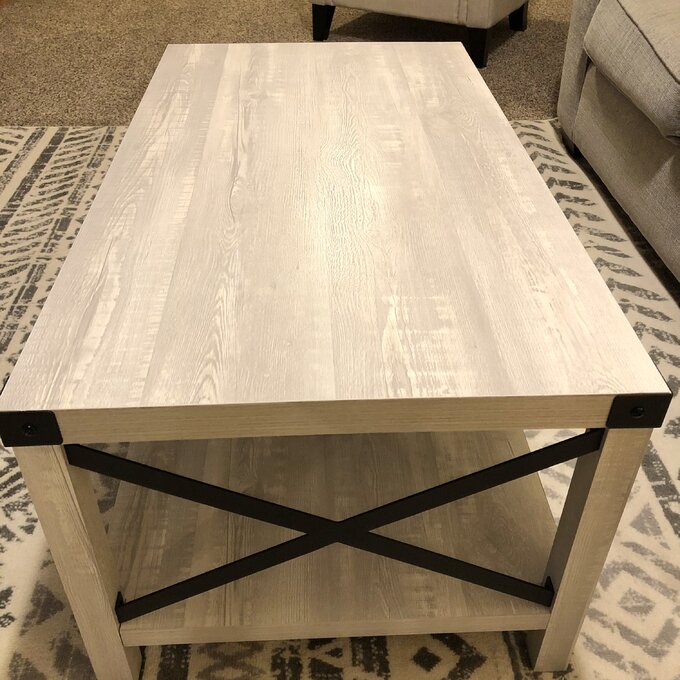 Natural Wood Concrete Driftwood Coffee Table