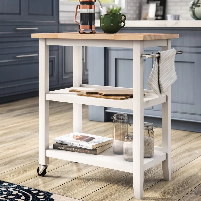Small White Kitchen Trolley for Kitchen