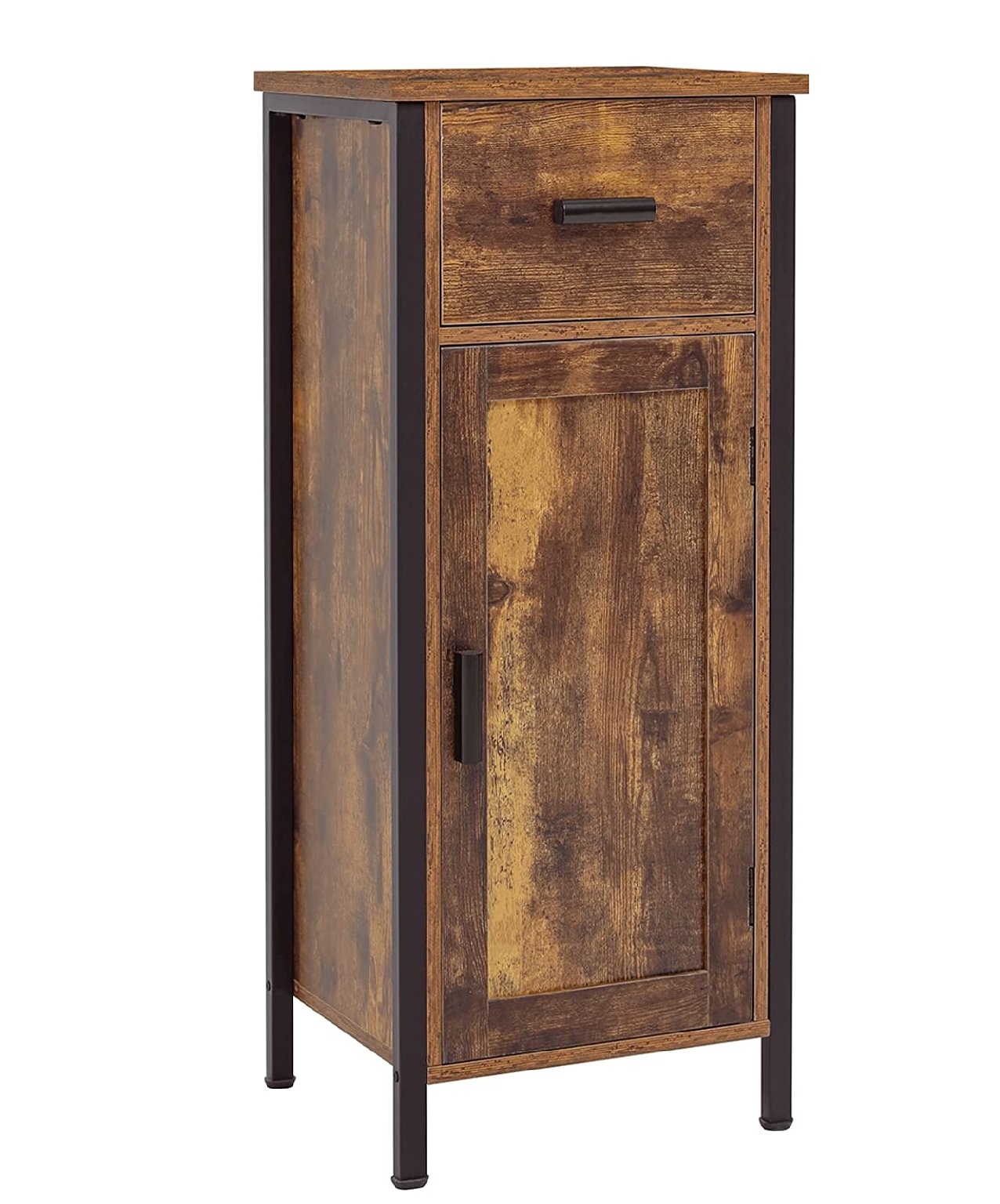 Floor Storage Cabinet Industrial Storage Cabinet with 2 Shelves Nightstand