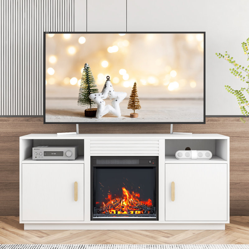 Made in China Modern Living Room Bedroom Wooden TV Cabinet Tv Stand with Fireplace