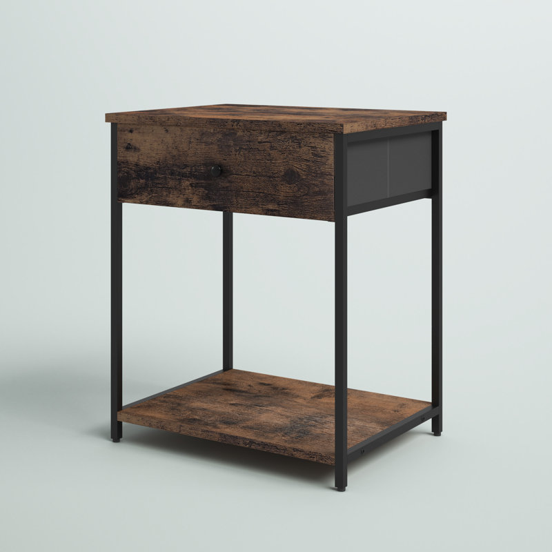 Little Colored Brown Living Room Side Table