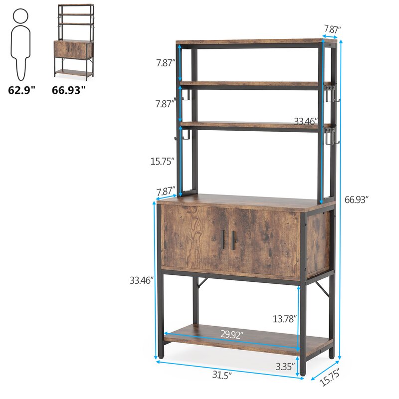 Wholesale Costom Design Kitchen Furniture Wood Baker Rack