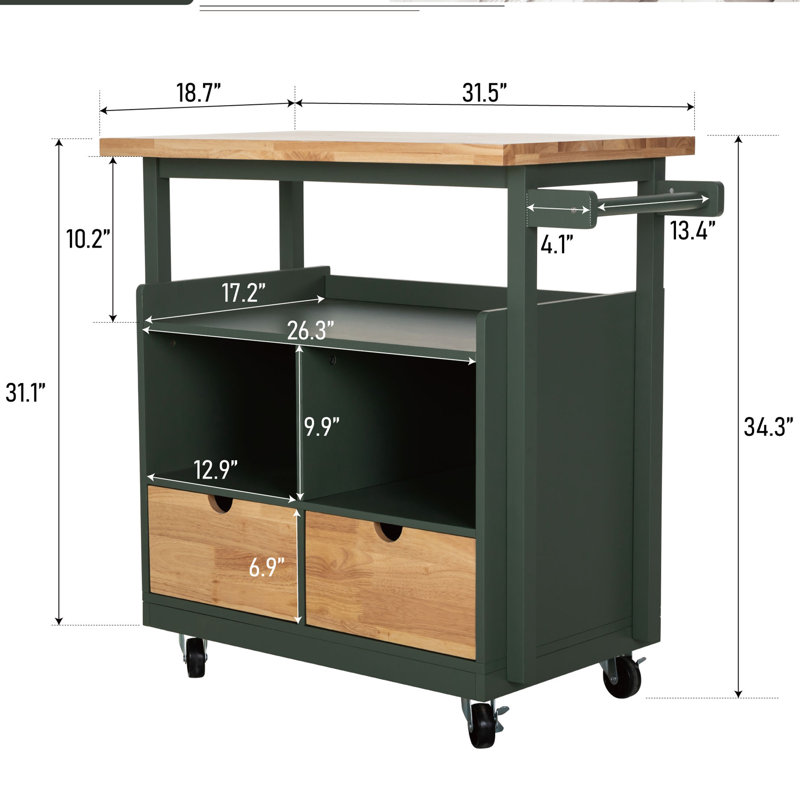 Trolley Green Kitchen Trolley for Kitchen