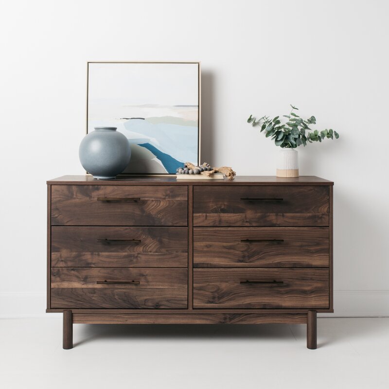 Vintage Rustic Oak Drawer Chest for Home