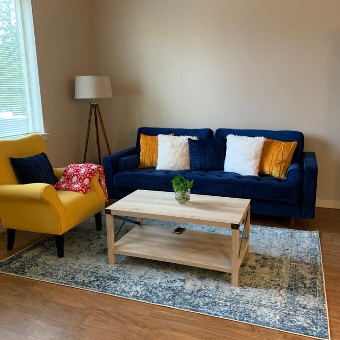 Natural Wood Concrete Driftwood Coffee Table