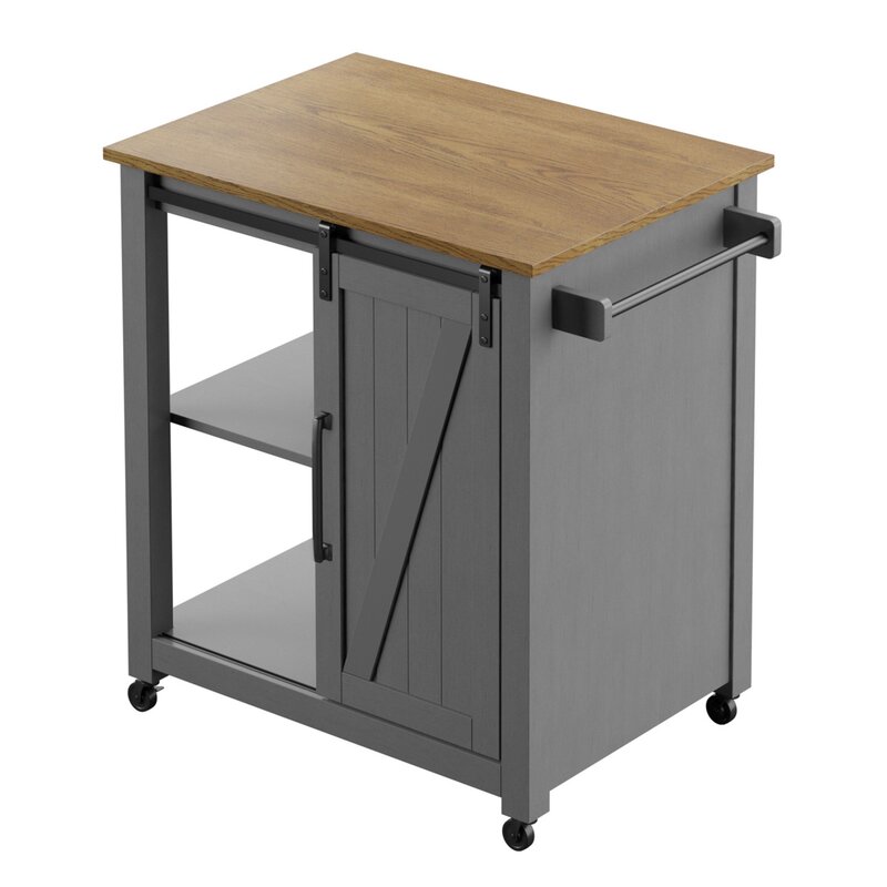 Rolling Gray Commercial Kitchen Trolley