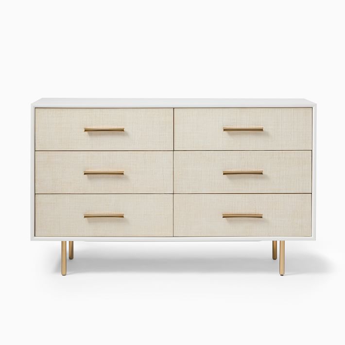 Wooden 6-Drawer Dresser for Living Room Bedroom