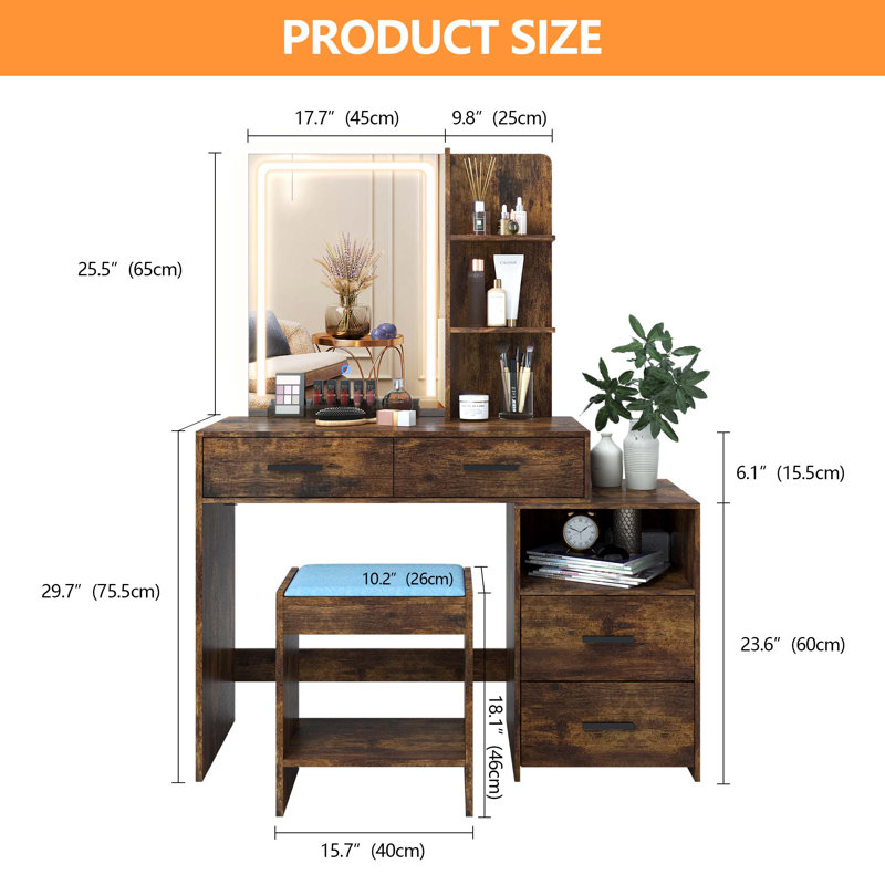 Large Rustic Vanity Table For Bathroom 