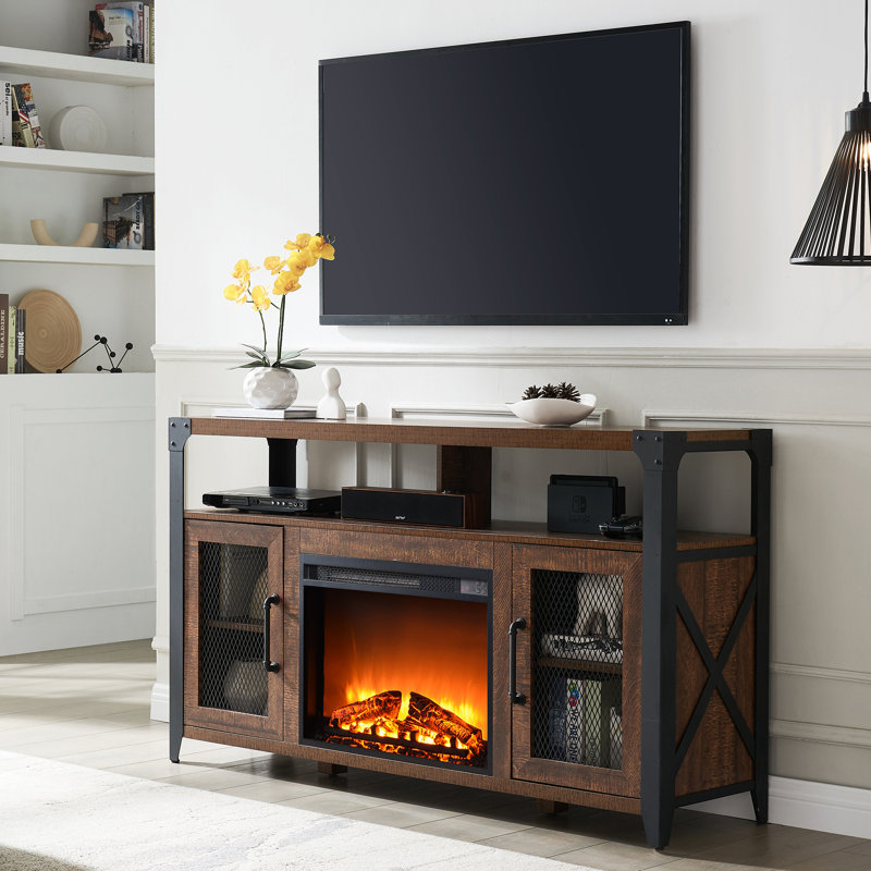 China Wholesale Modern Living Room Wooden Media Console Fireplace Tv Stand