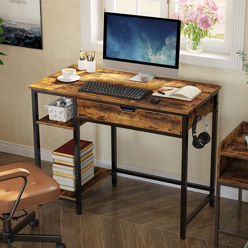 Industrial Style PC Workstation Best Selling Wood Office Furniture Desk
